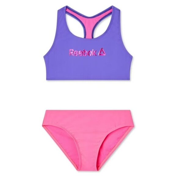 NEW two pieces set REEBOK girls Pink Purple bikini - Picture 1 of 7